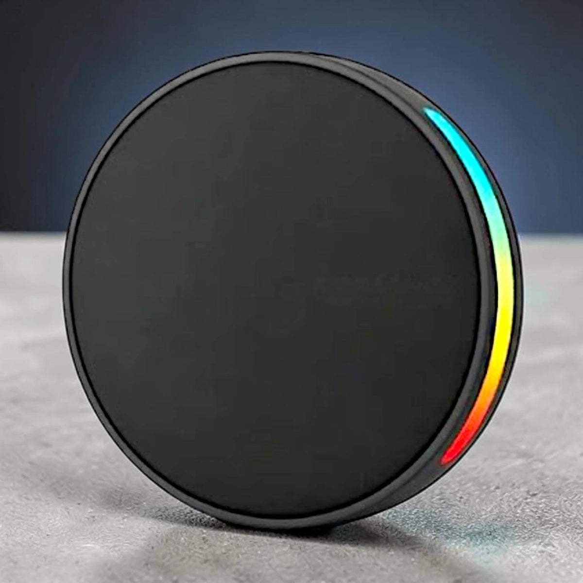 Circle Speaker With RGB - Angled Shot
