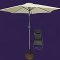 Cream Parasol Crank Handle