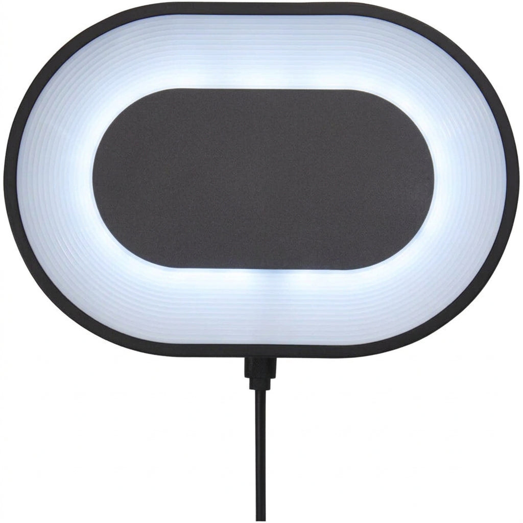 Wireless 15W Fast Charging Pad illuminated edge view