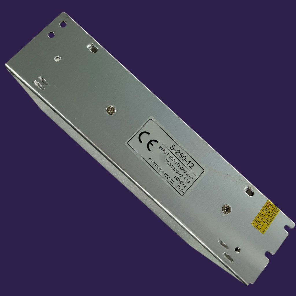 S-250-12 250W 12V DC Switching Power Supply Unit - Side specifications label