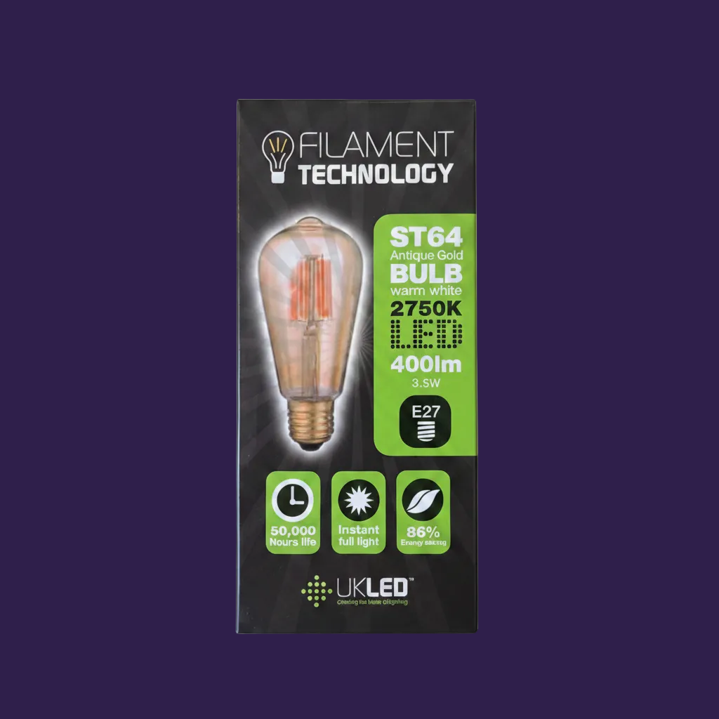 3.5W Filament LED Bulb (E27) packaging front