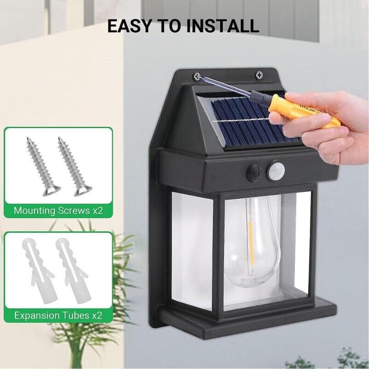 Solar Wall Light With Sensor wall mounting hardware and installation