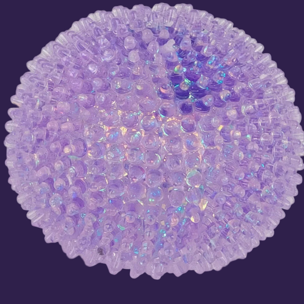 Scrunchems Sugar Shape purple glitter squishy ball