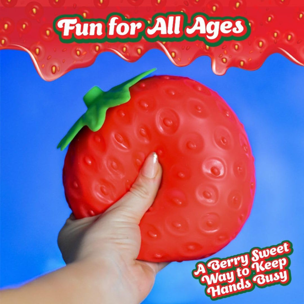 Jumbo Strawberry Squishy sensory fidget toy