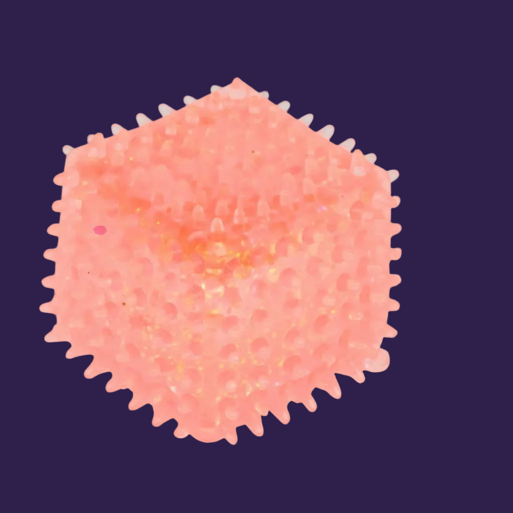 Scrunchems Sugar Shape pink textured sensory hexagon