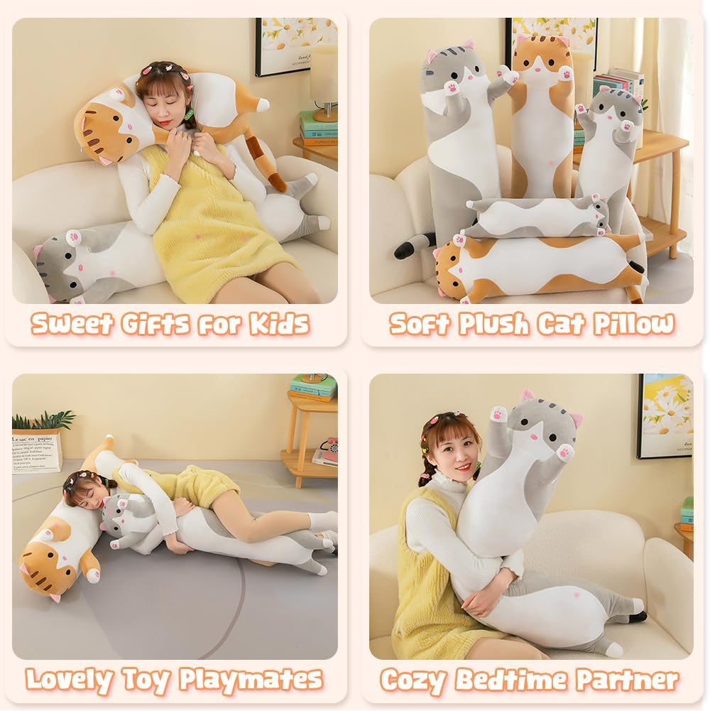 Large Cat Plush Teddy 110 cm - Lifestyle body pillow