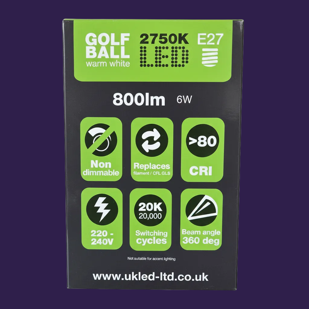 6 Watt Golf Ball LED Bulb