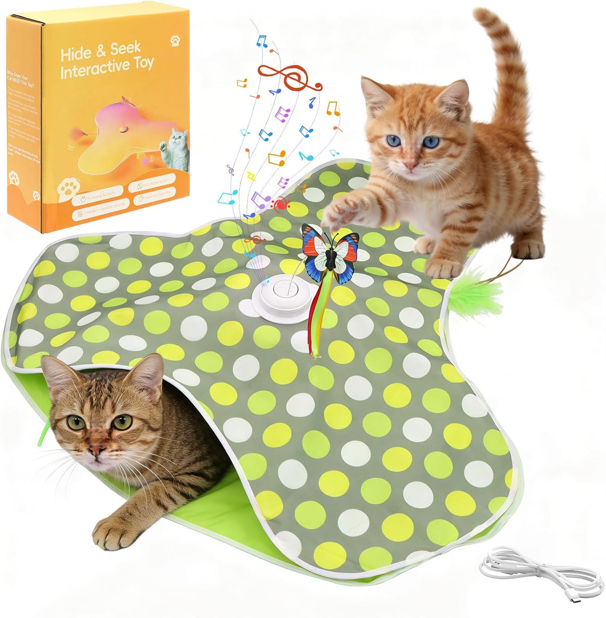 3-in-1 interactive cat toy packaging box and accessories set