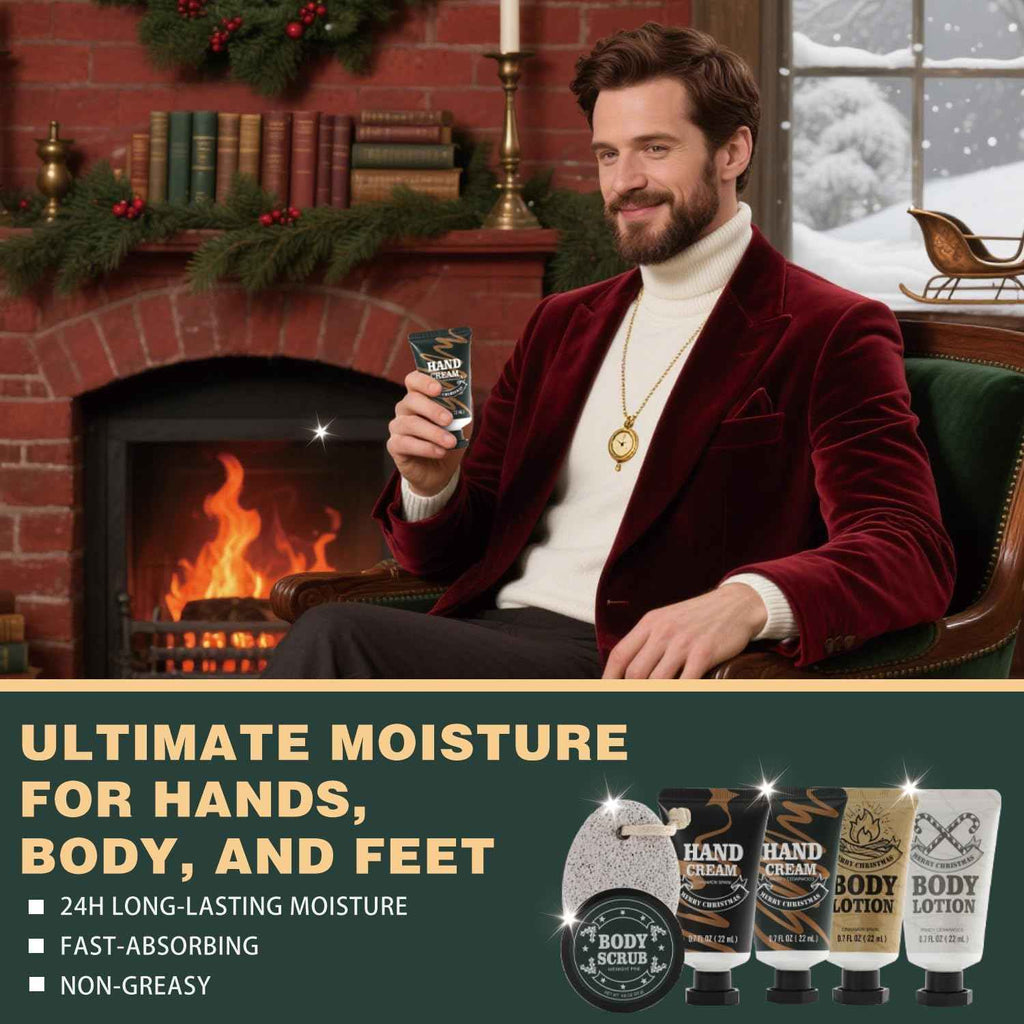 BODY & EARTH Men's Advent Calendar holiday hand cream and body lotion