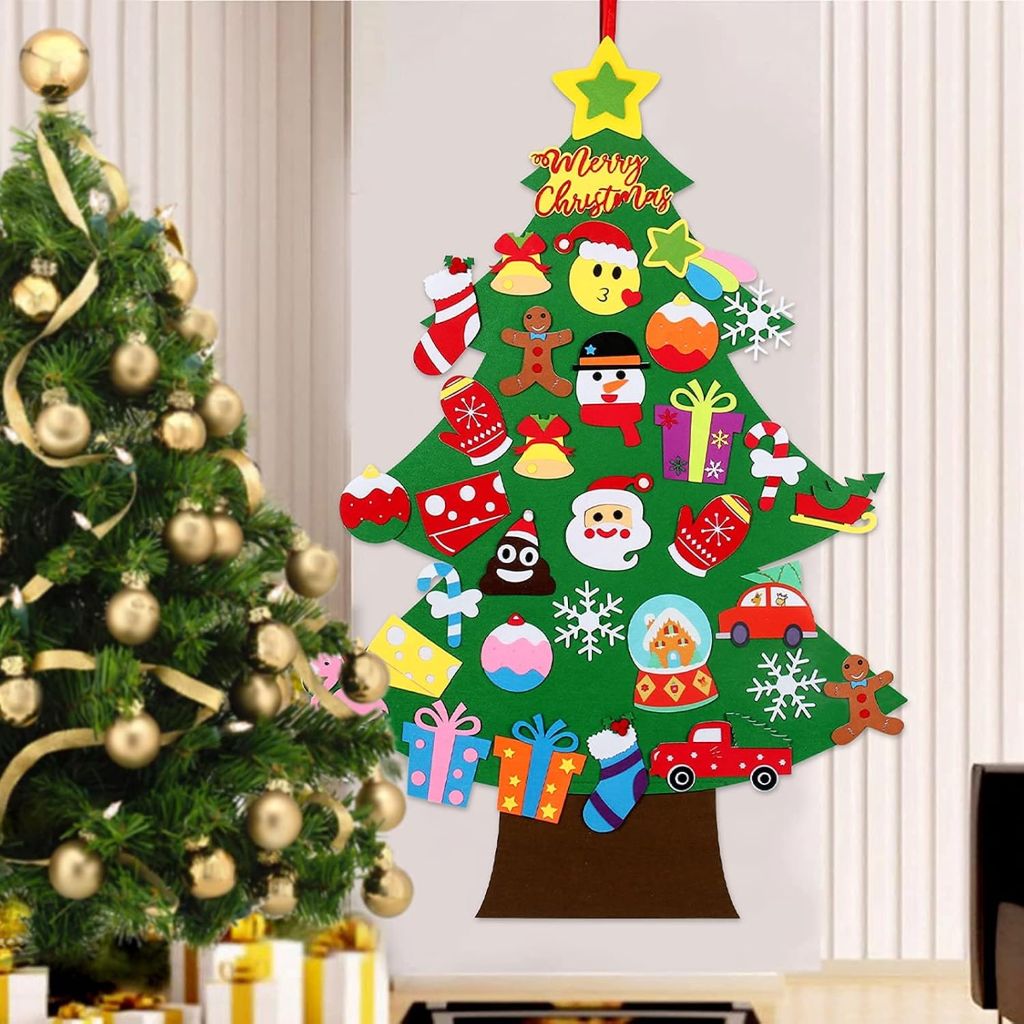 3ft Felt Christmas Tree for Kids - Festive holiday decor setup