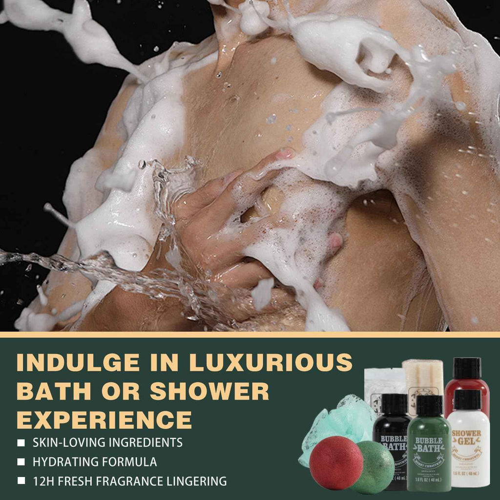 BODY & EARTH Men's Advent Calendar bubble bath and shower gel set