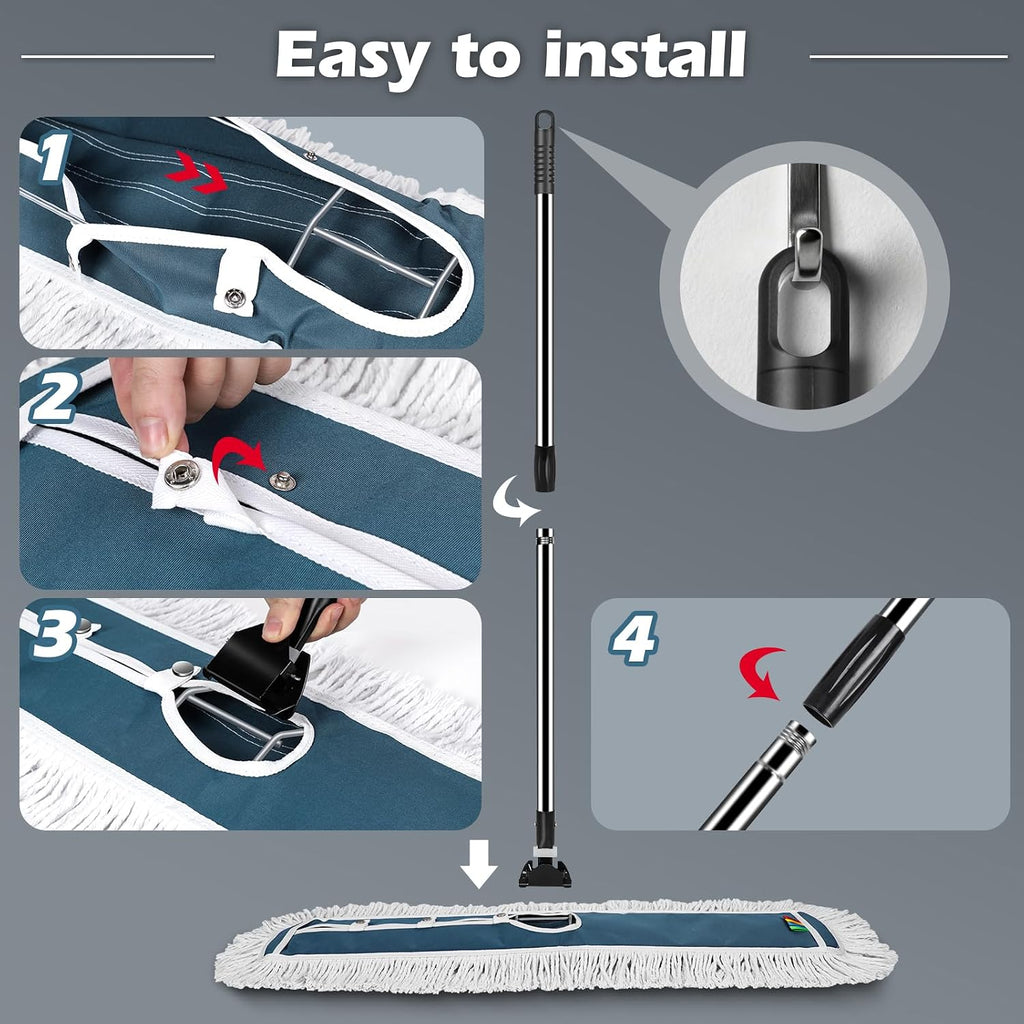 41 inch industrial flat mop easy assembly instructions