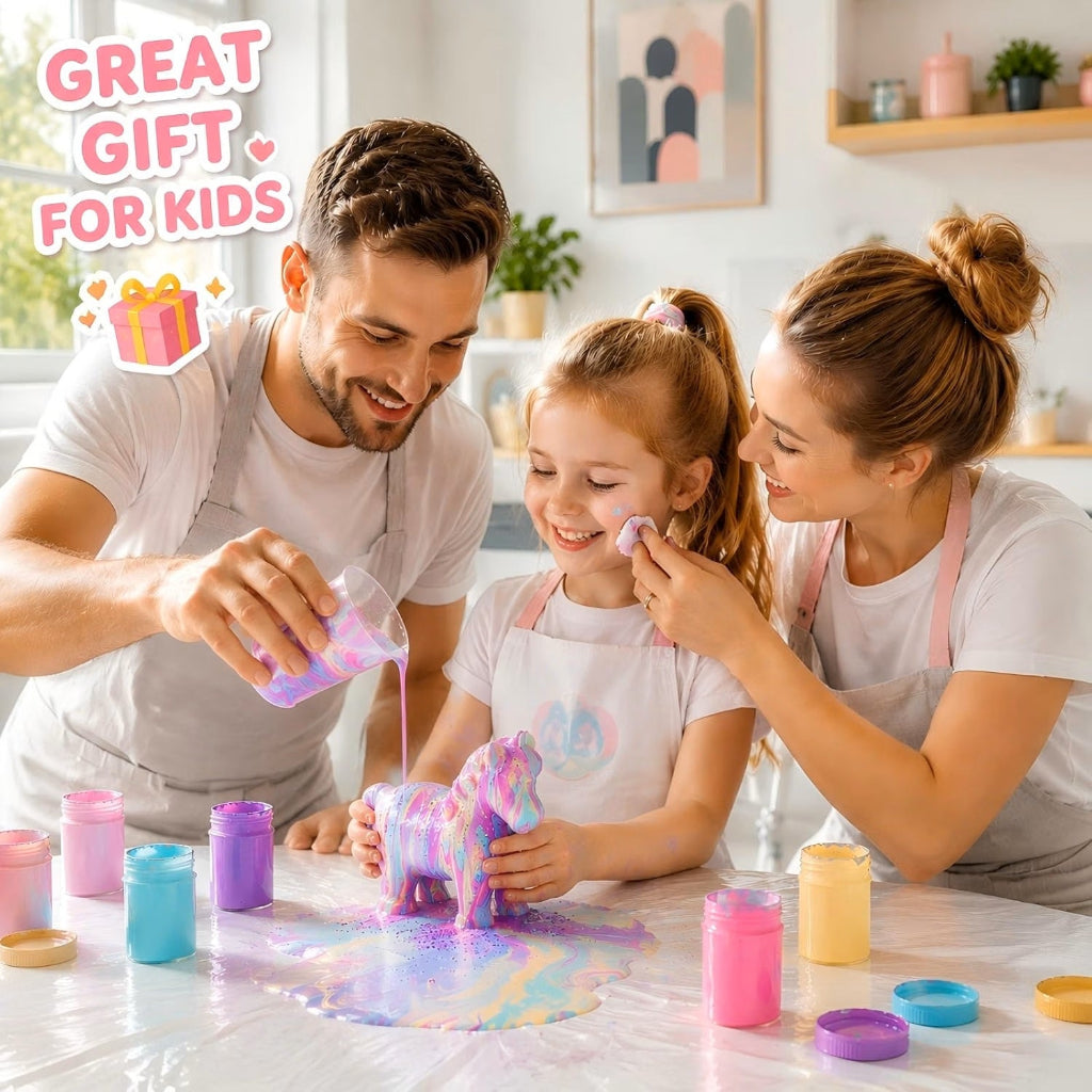 Glow Unicorn Art Kit - Paint Pouring Activity