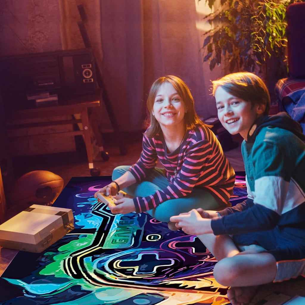 Game Controller Area Rug, Gamer Non-Slip Gaming Rug, 100 x 150 cm