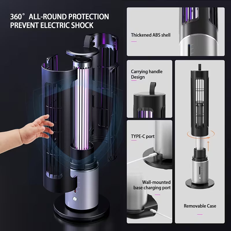 Joba mosquito zapper modular design with Type-C port and wall mount