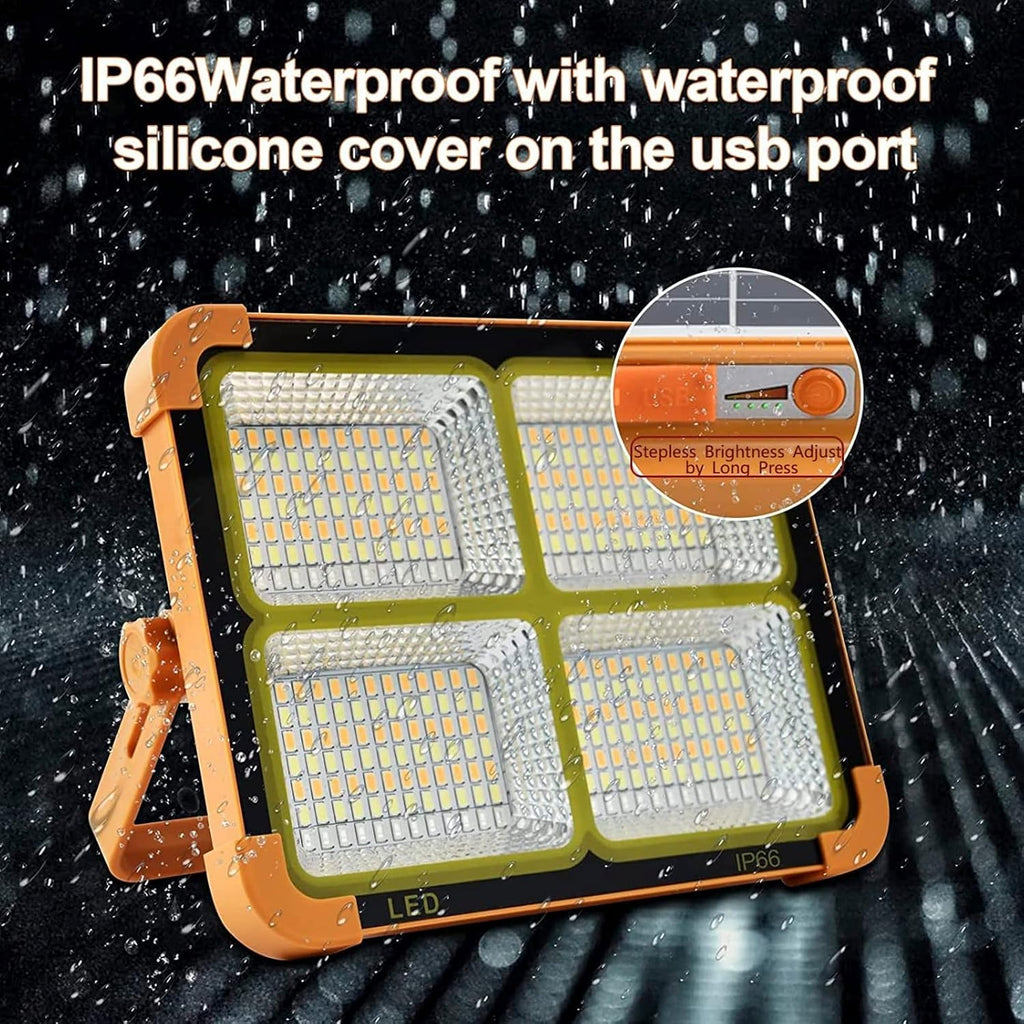 IP66 Waterproof Solar LED Work Light with USB Port and Control Button