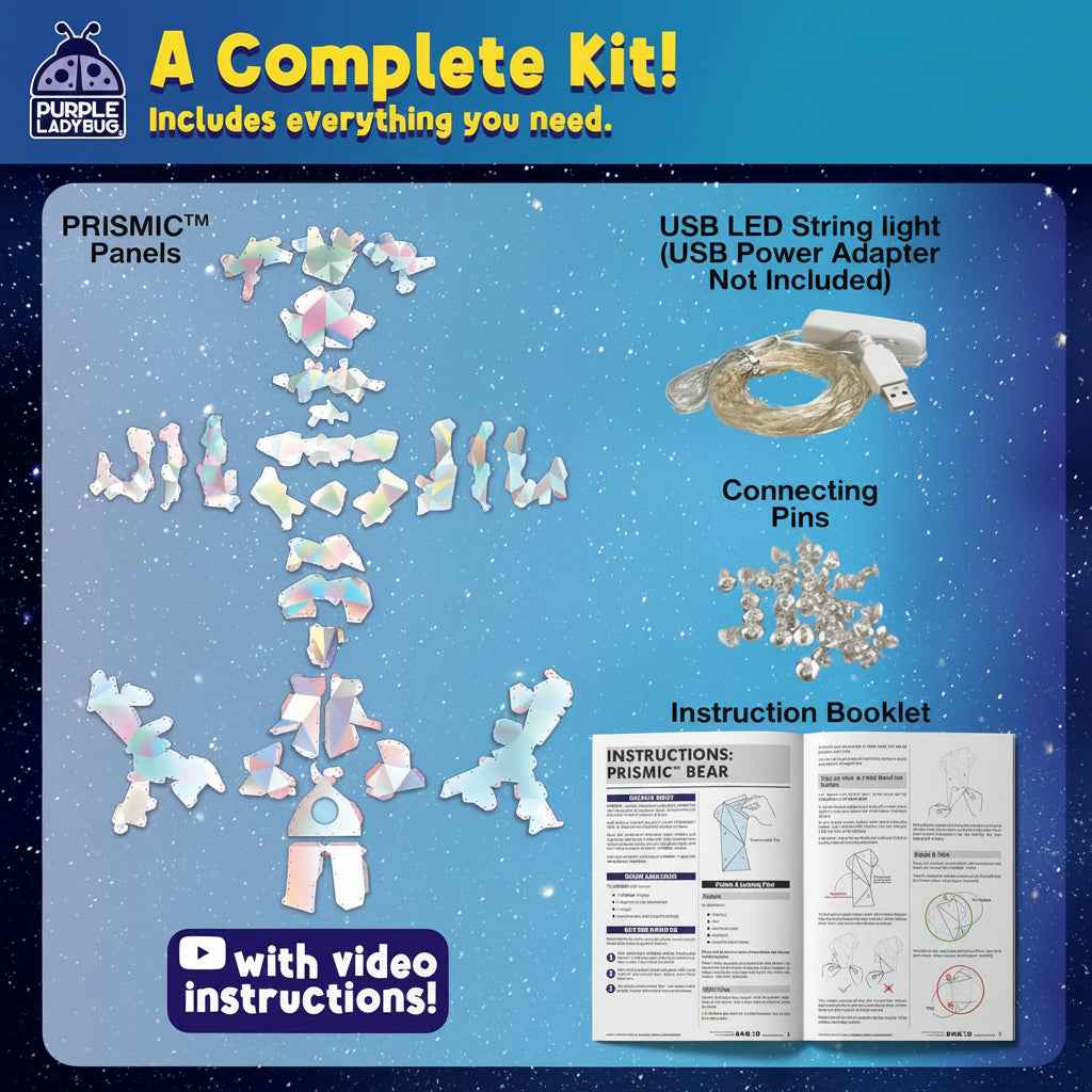 Prismic 3D Light‑Up Bear Craft Kit