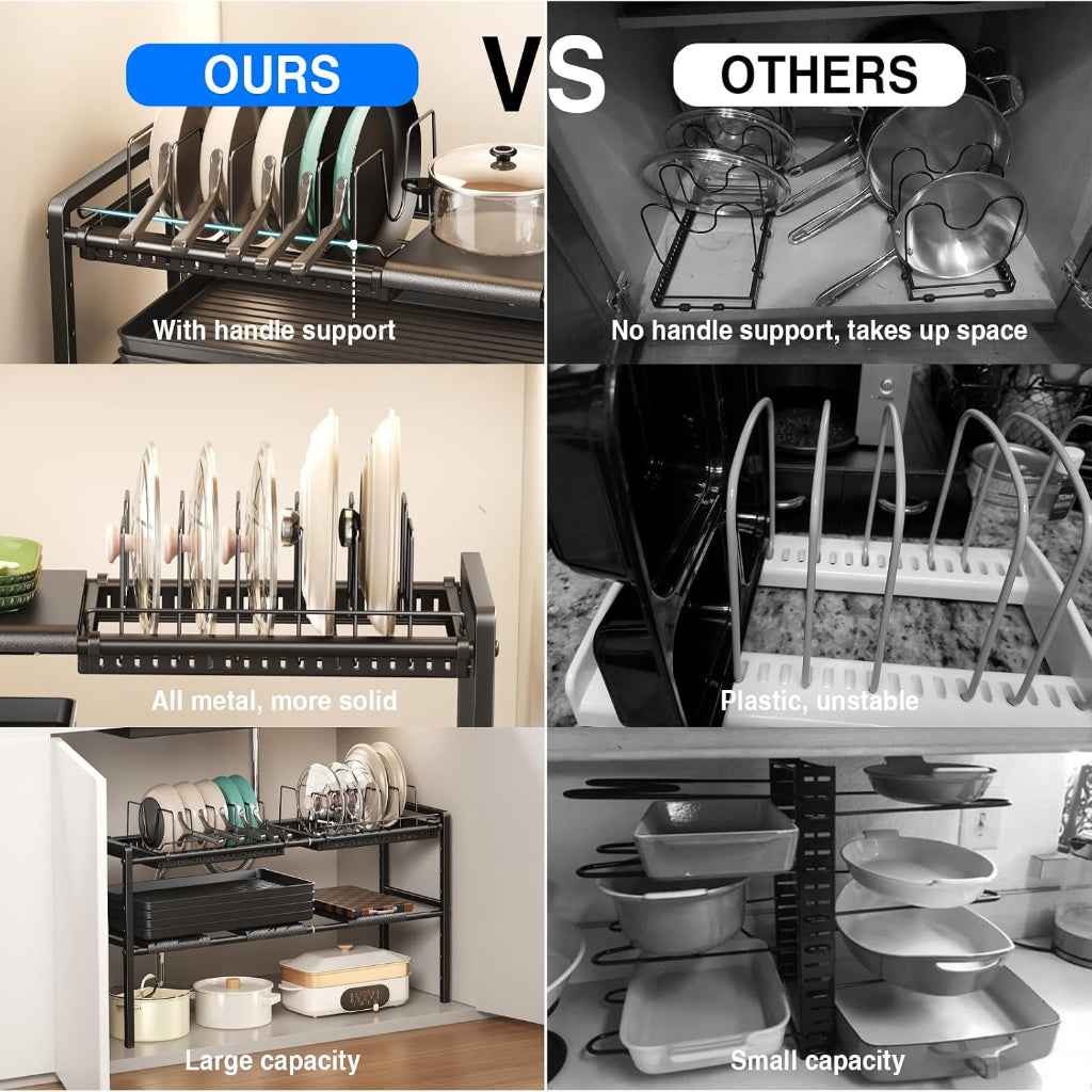 Pots & Pans Organiser – 2‑Tier Expandable Rack