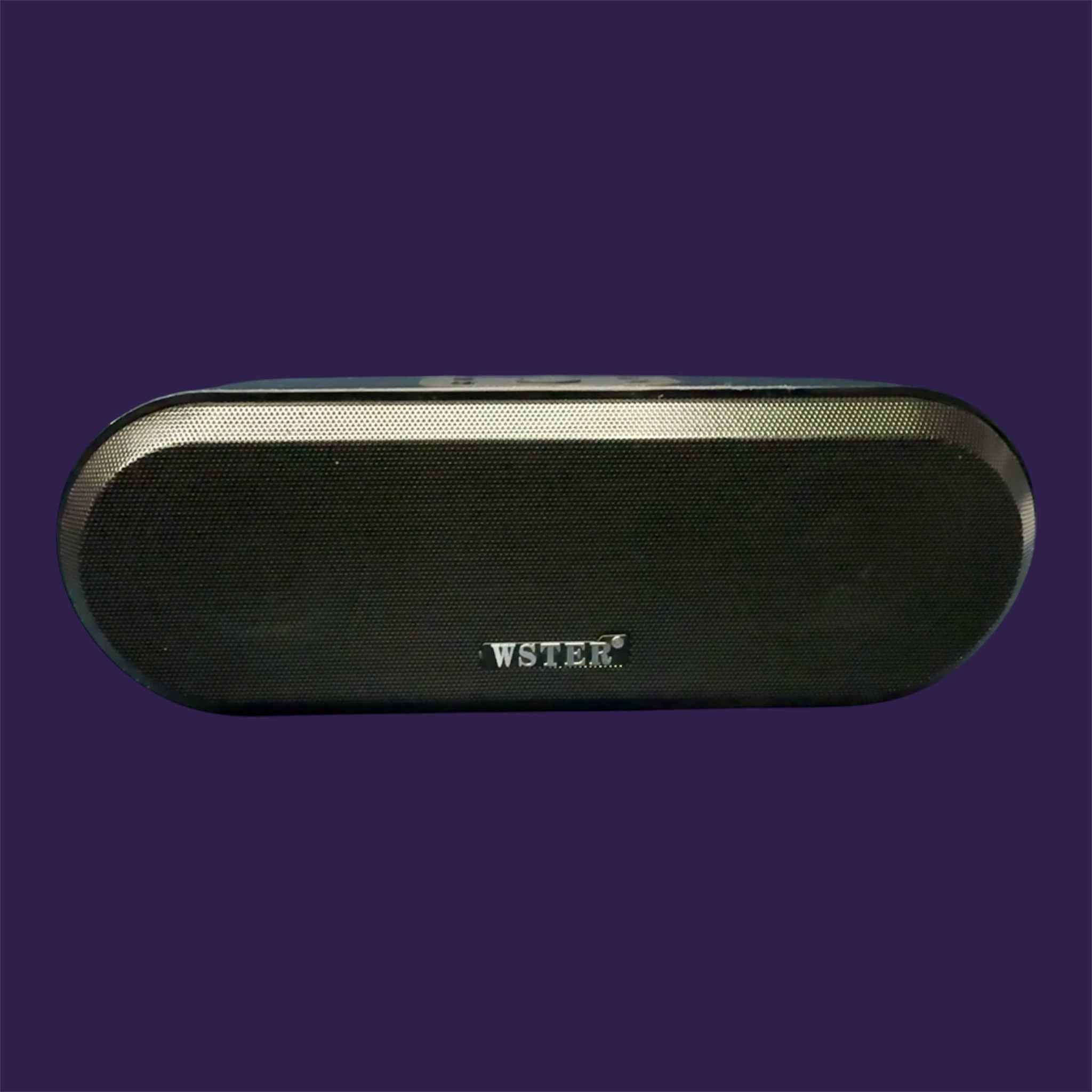 WSTER JC-820 portable silver-grey wireless speaker on a solid background
