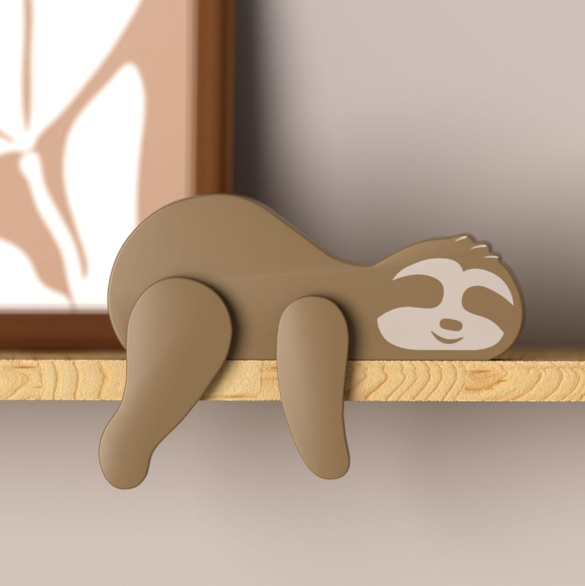 Sloth Wooden Animal Shelf Sitter Figurine