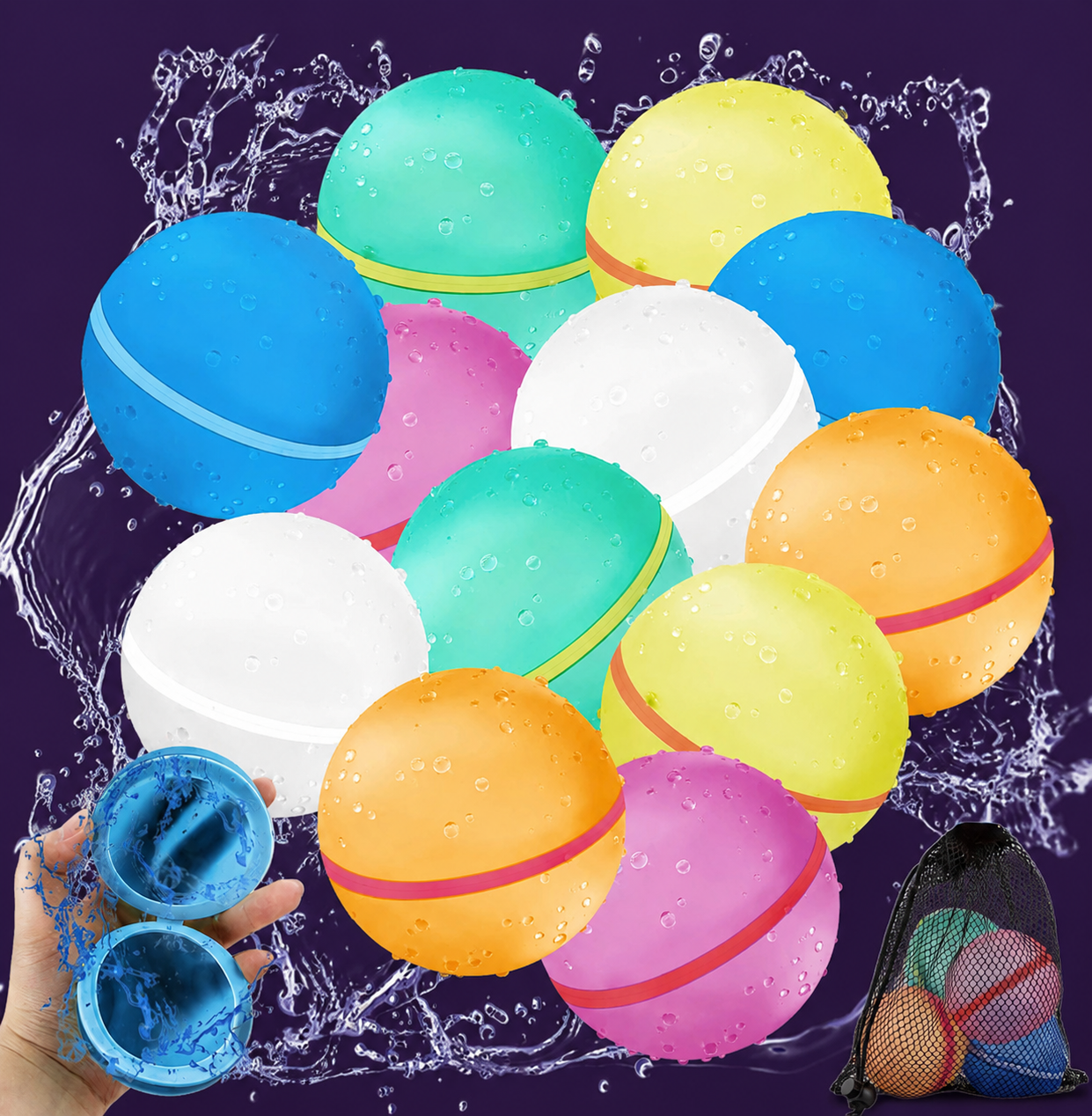 Reusable Water Balloons 12PCS Pack