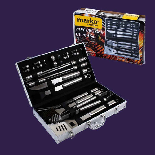 21pcs BBQ Grill Utensil Set
