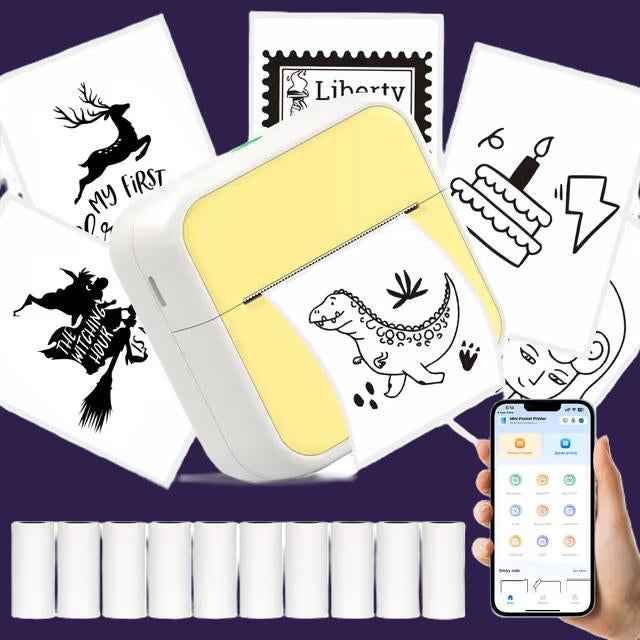 Bluetooth Thermal Label Maker Yellow Edition