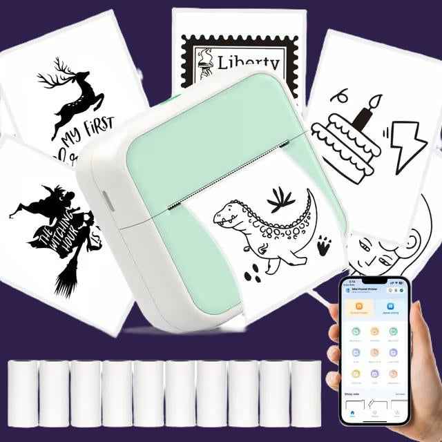 Bluetooth Thermal Label Maker Mint Edition