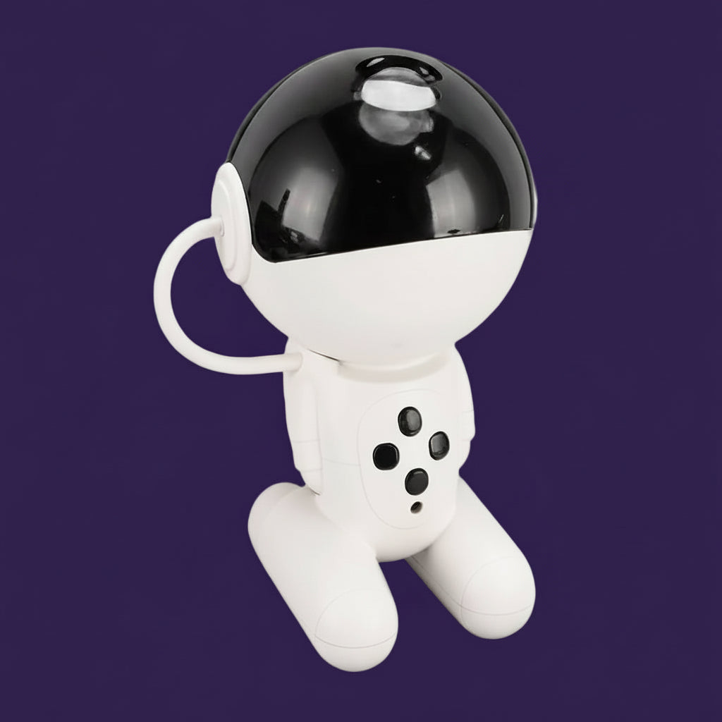 Astronaut Galaxy Star Projector - Side-angle studio shot