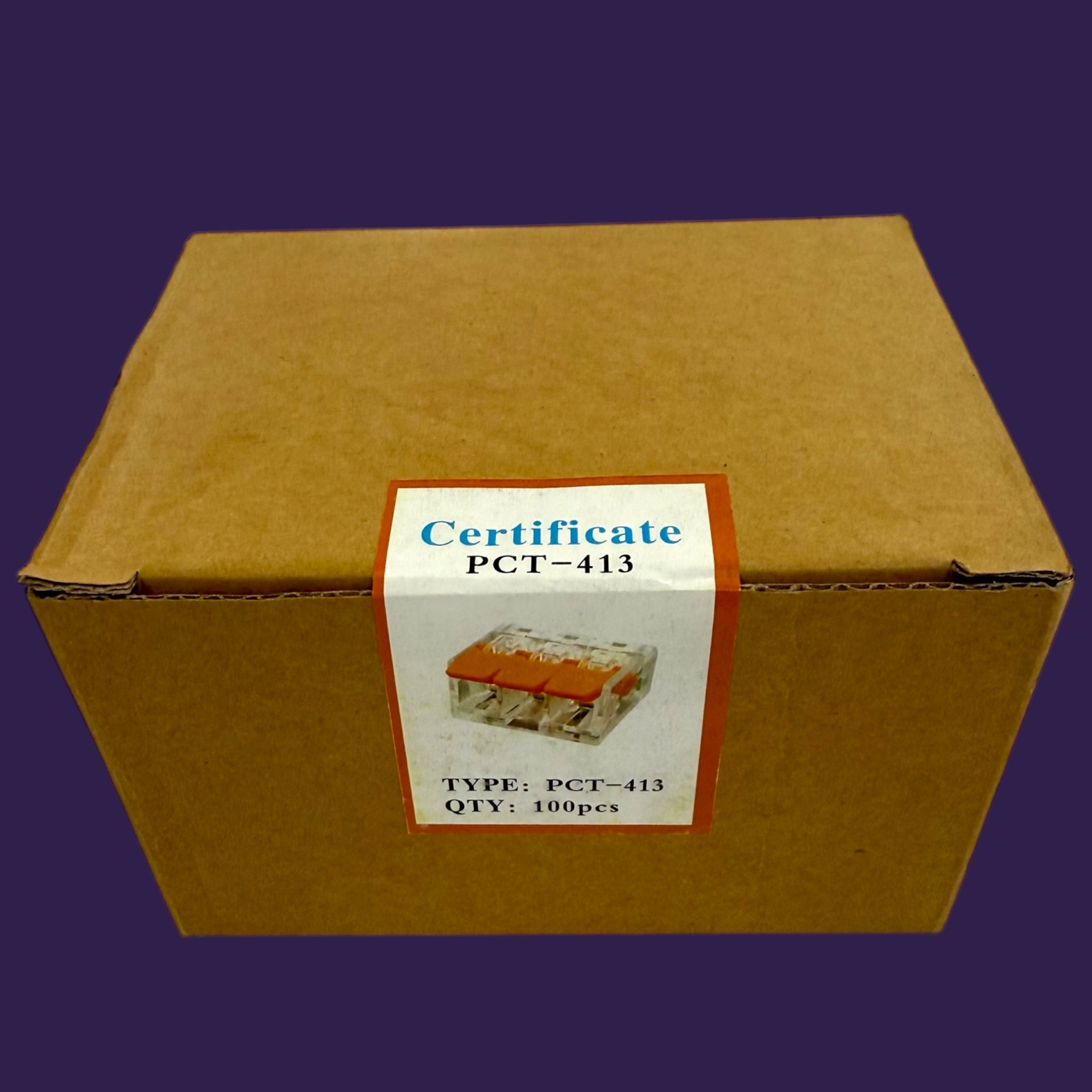 100 pc Cable Connectors PCT-413 Cardboard Box Packaging
