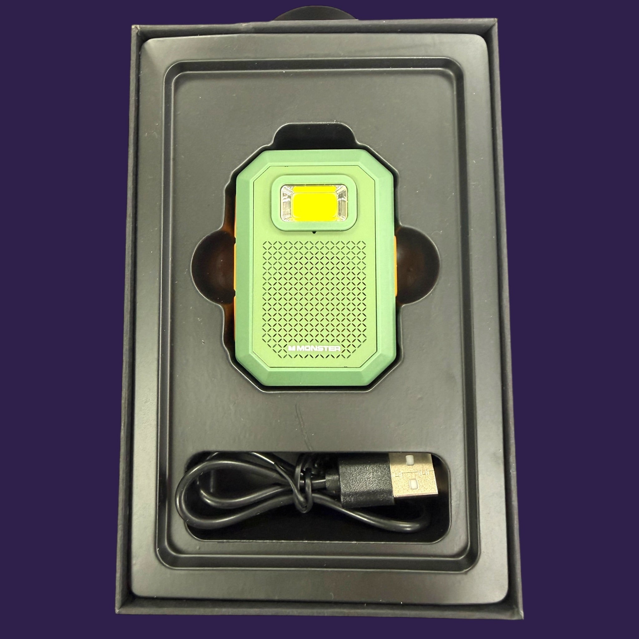 Monster AirRock X901 Magnetic Bluetooth Speaker in packaging box