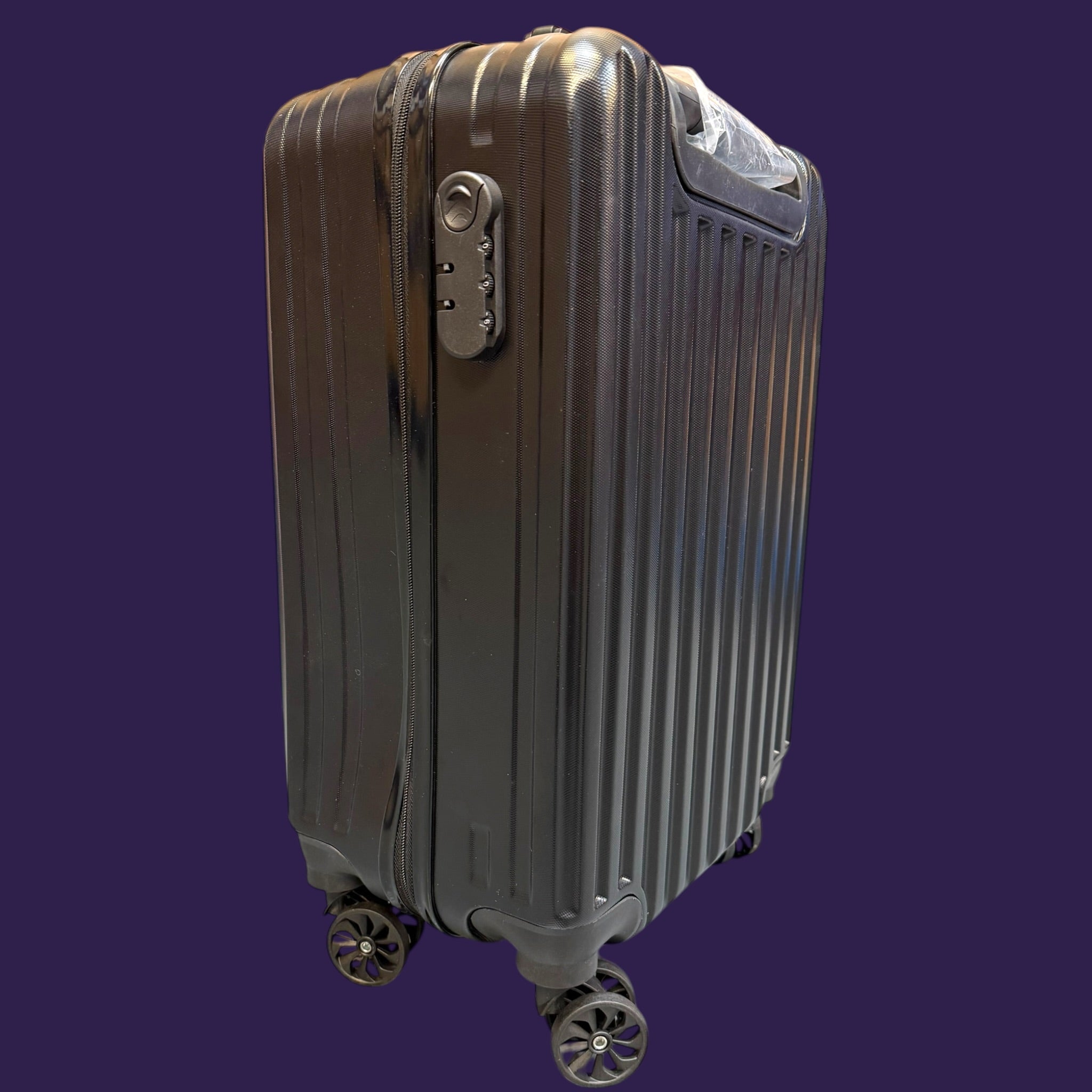 20 Inch Suitcase - Carry On Cabin Luggage Black