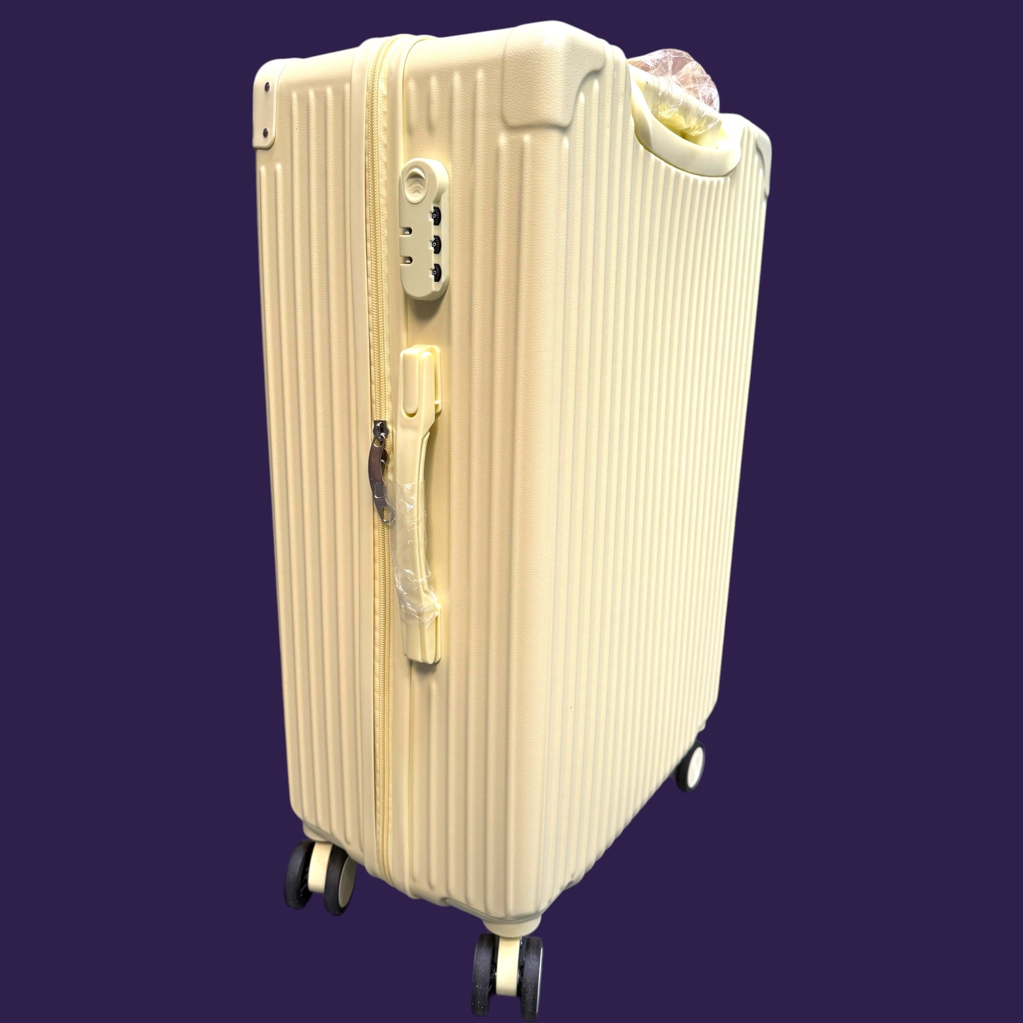 26" Hard Shell Suitcase - Large Checked Luggage Spinner Yellow
