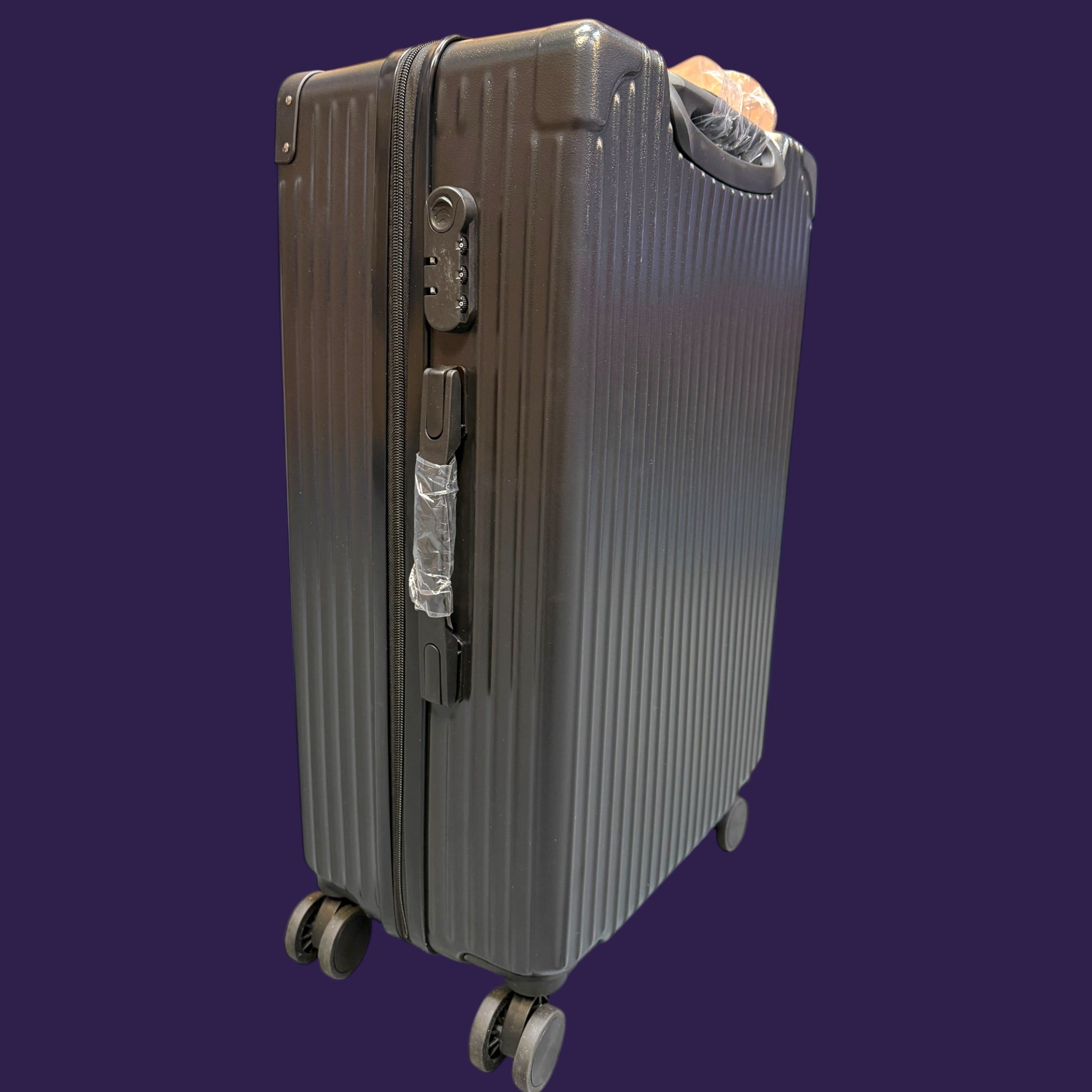 26" Hard Shell Suitcase - Large Checked Luggage Spinner Black