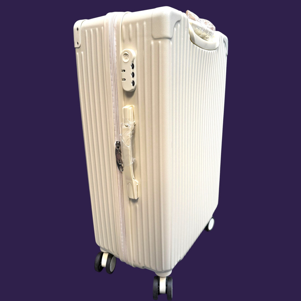 26" Hard Shell Suitcase - Large Checked Luggage Spinner Beige