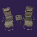 3pcs Lounger Set Black or Grey