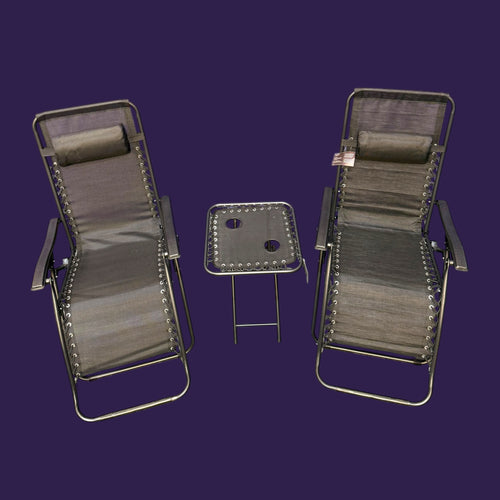 3pcs Lounger Set Black or Grey