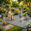 Marko Interlocking EVA Foam Floor Tiles in a garden playground setting