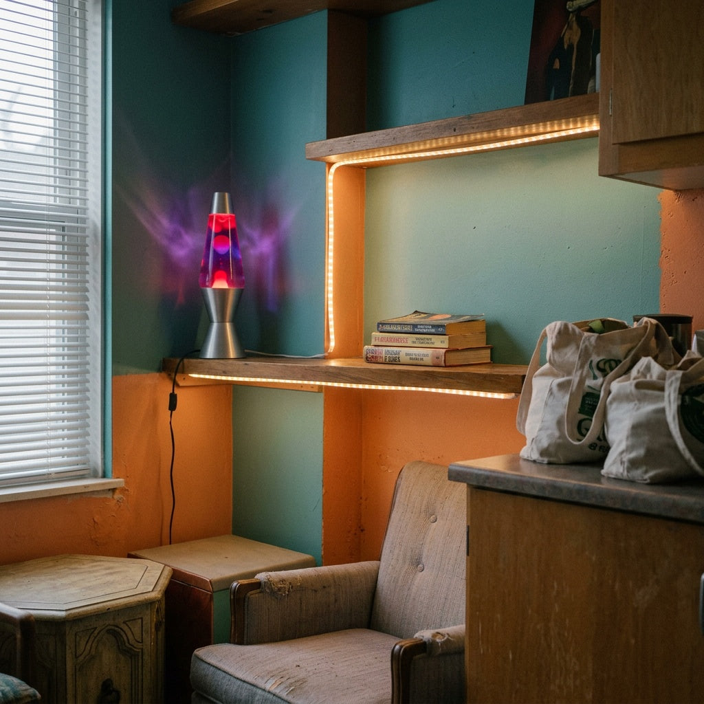 Cozy ambient bedroom lighting setup using 3000K warm white LED strip light