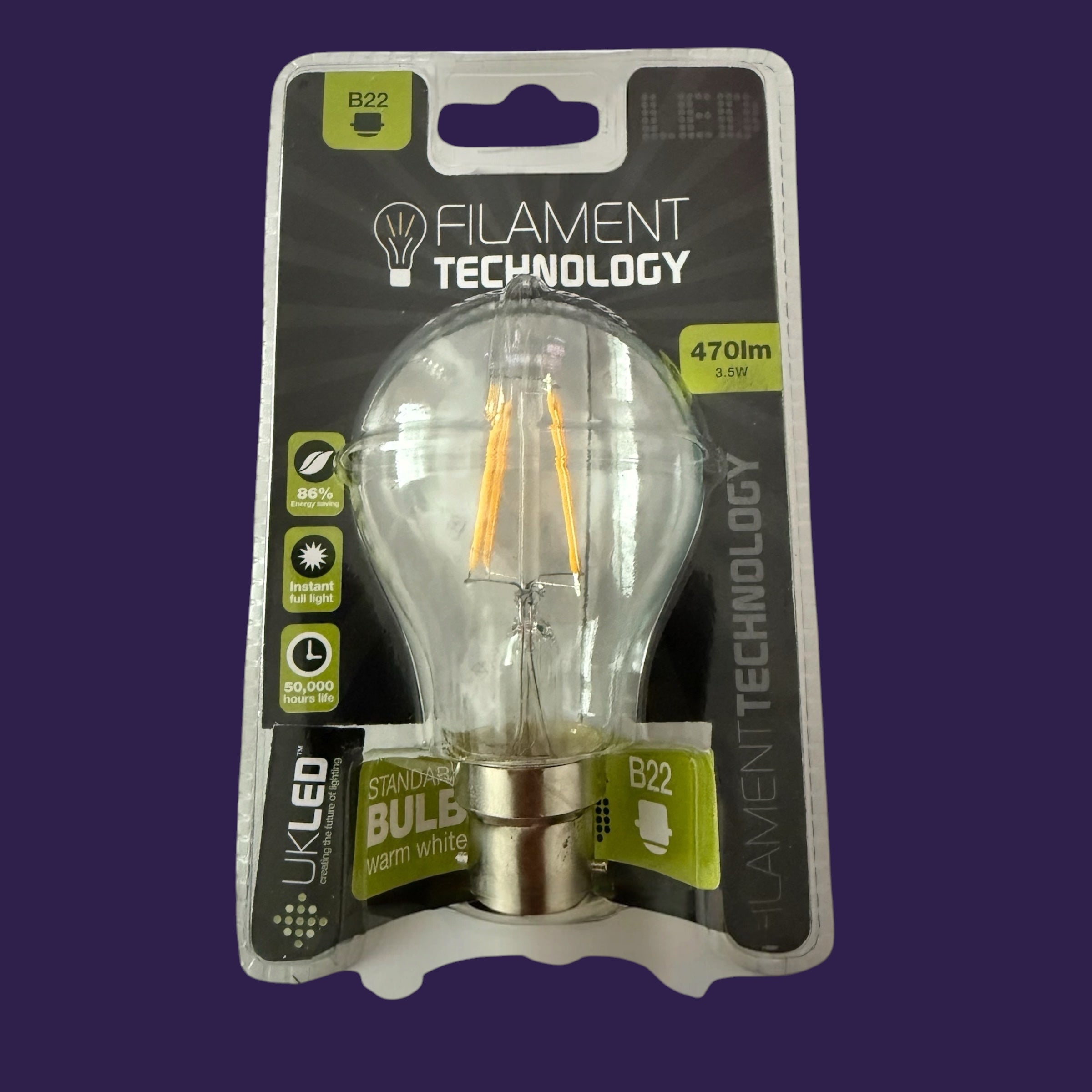 6 x B22 Bayonet 3.5 Bulbs