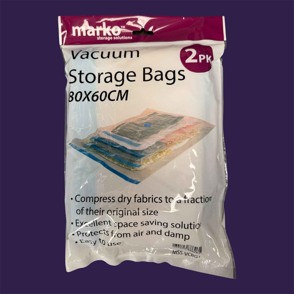Vacuum Storage Bags 2pack 80x60cm - Marko brand retail pack front