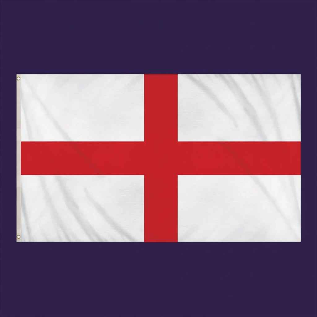 England flag 5x3 feet displaying brass grommets against a clean backdrop