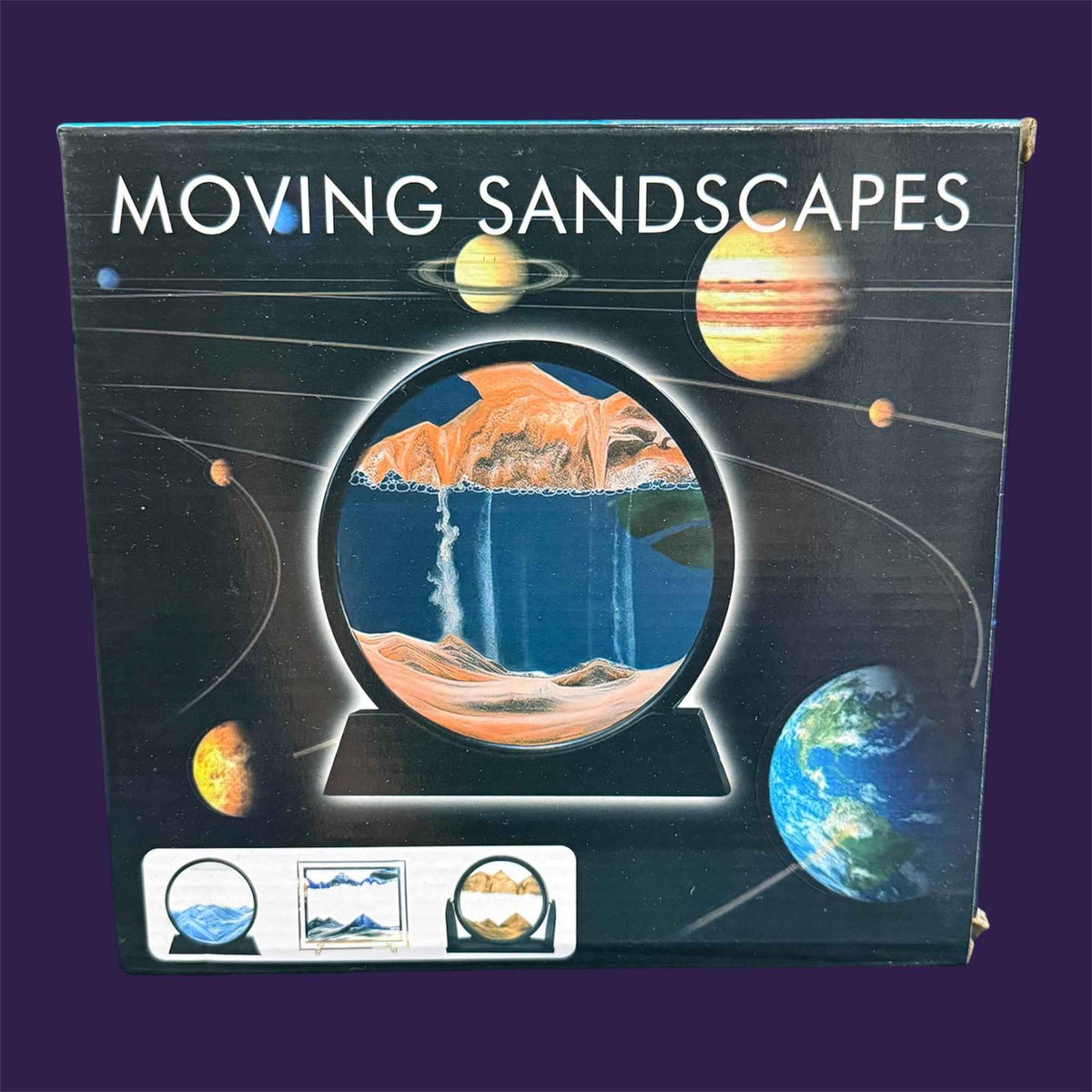 Moving Sandscapes packaged kinetic sand art retail box