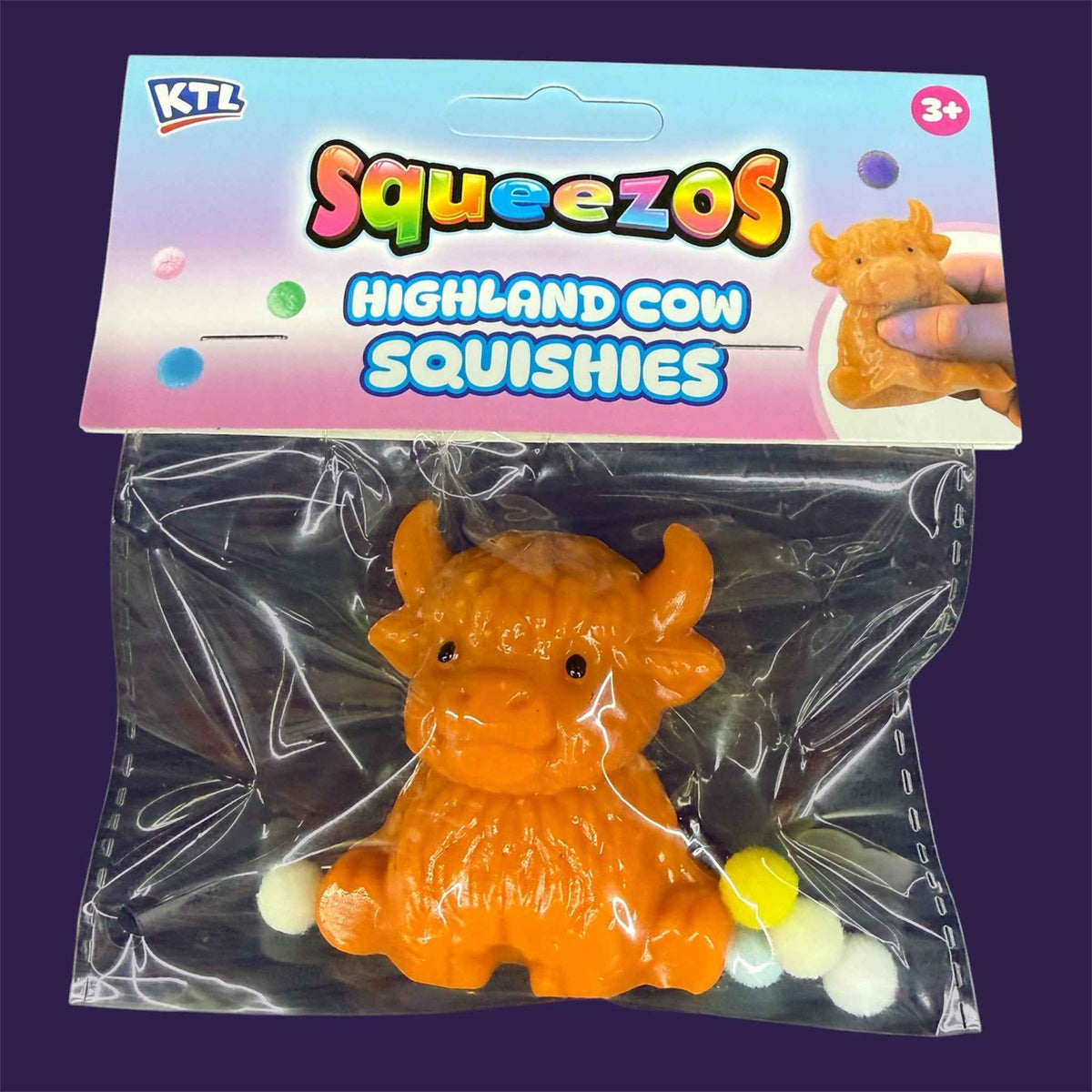 Highland Cow Squishy in original packaging