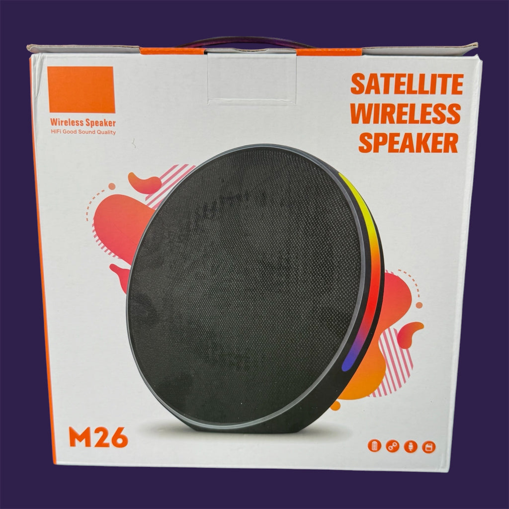 Circle Speaker With RGB - Retail Box Packaging