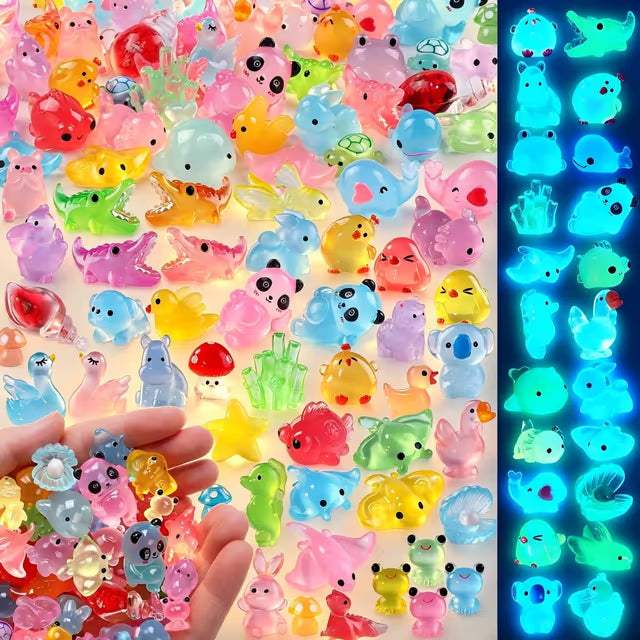 Animal Figurines Glow-in-the-Dark 60-Pack