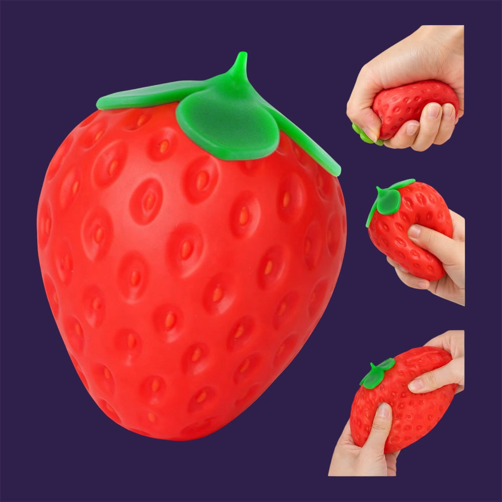 Strawberry Squishy - Multi-angle squeeze panels