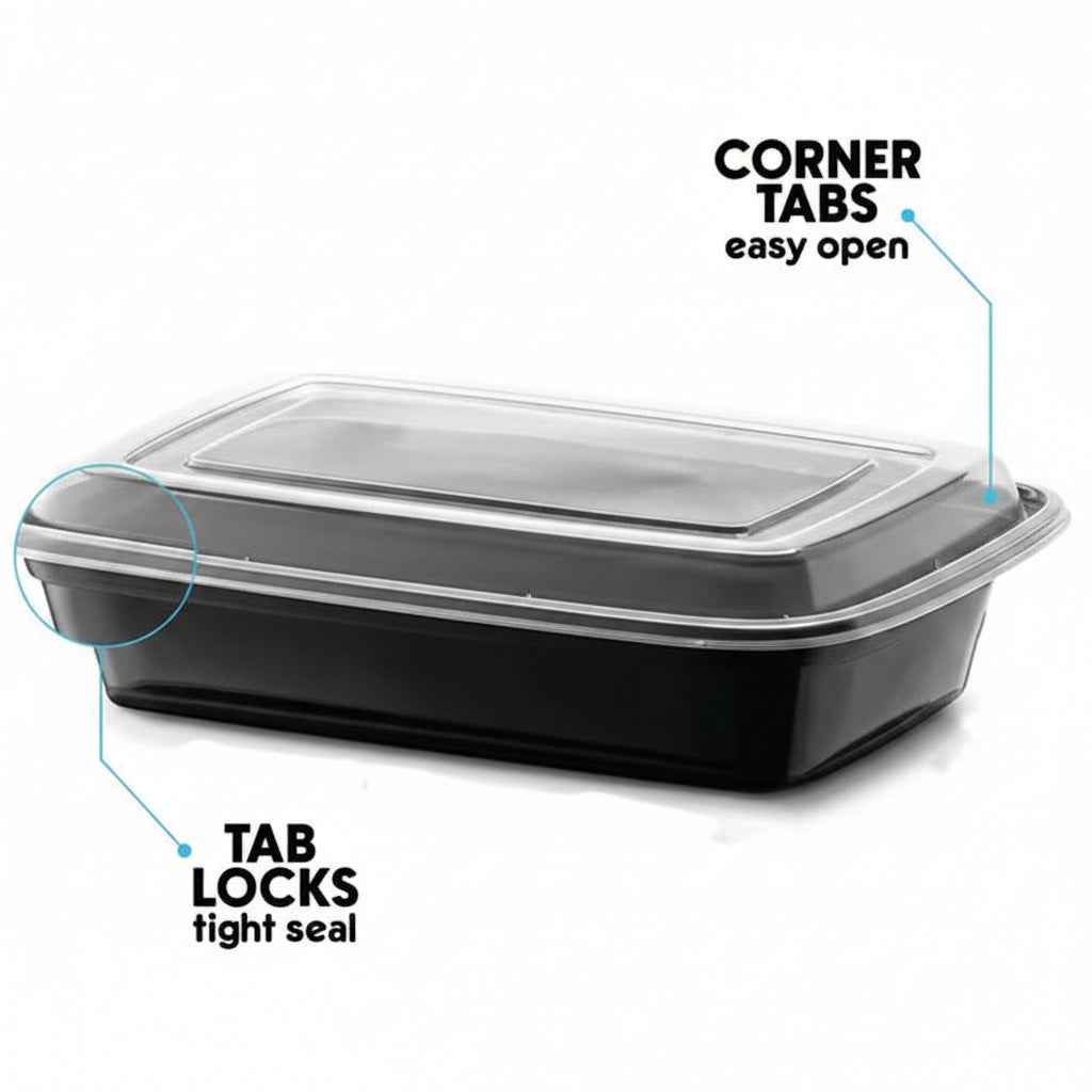 Meal Prep Containers 800ml 12 Pack Reusable BPA-Free Microwave & Freezer Safe