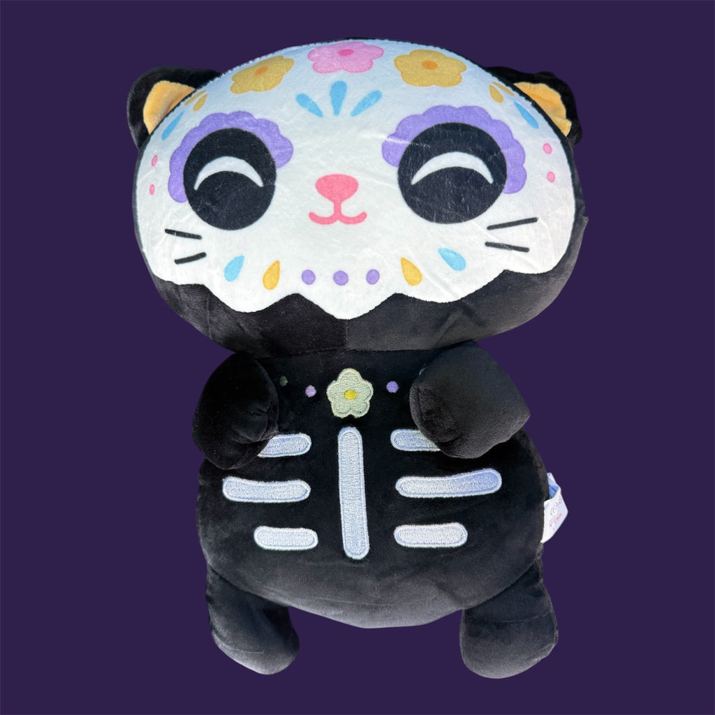 Stuffed Black Cat Sugar Skull Halloween Plush original product photo