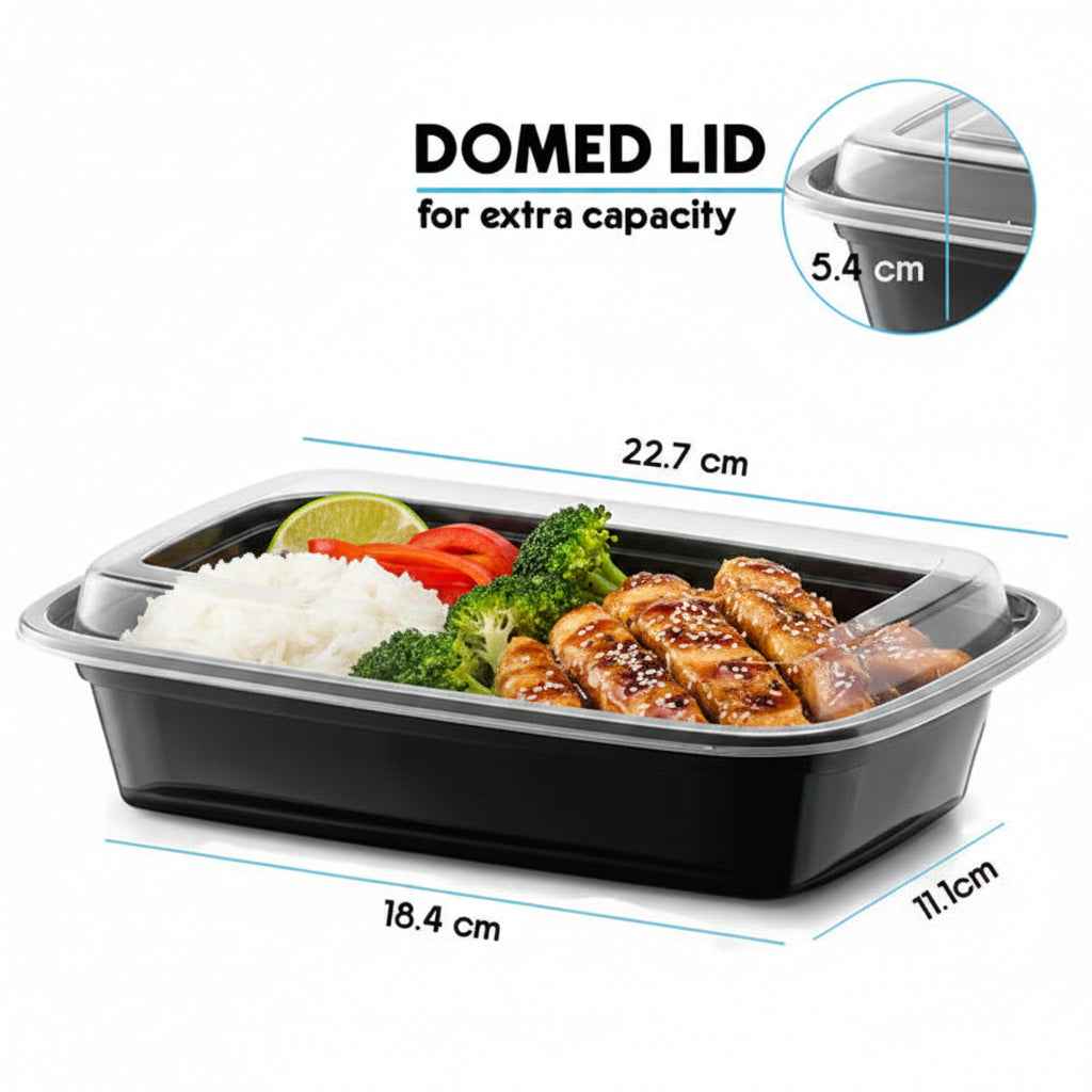Meal Prep Containers 800ml 12 Pack Reusable BPA-Free Microwave & Freezer Safe